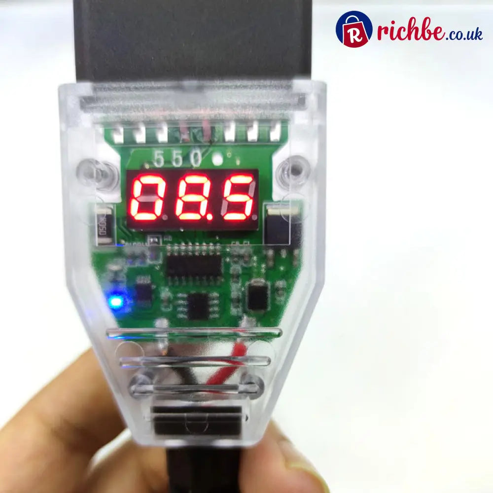 🔋12V OBD-II Car Battery Memory Saver – Digital Voltage Monitor & Backup Cable - Green - Car Accessories