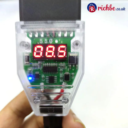 🔋12V OBD-II Car Battery Memory Saver – Digital Voltage Monitor & Backup Cable - Green - Car Accessories