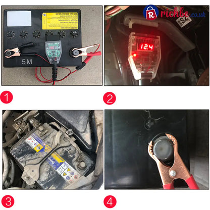 🔋12V OBD-II Car Battery Memory Saver – Digital Voltage Monitor & Backup Cable - Green - Car Accessories
