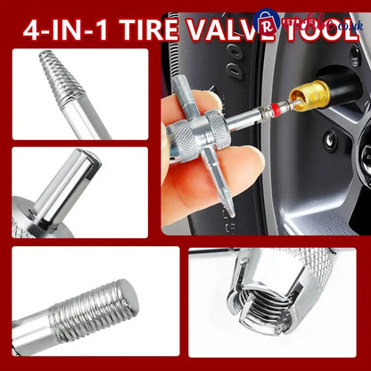 14-Piece Set Quick Change Tire Valve Tool Kit - 14-Piece Set