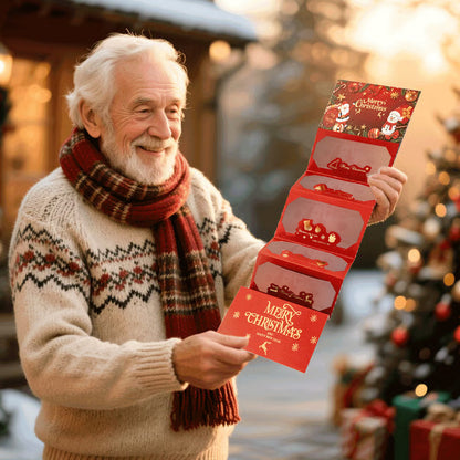 🎅 Christmas Money Envelope for Cash,Creative Folding Money Holder with 6 Slots,Luxury Paper Cash Gift Card Holder, DIY HolidayMoney Gift Envelope for Xmas, Women Men GirlsBoys Mom Dad