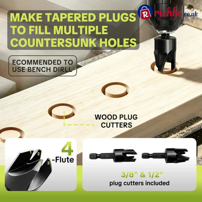 🛠️✨15-Piece Countersink Drill Bit Set – 1/4’ Hex Shank Depth Stop & Quick-Change Design - All Collections