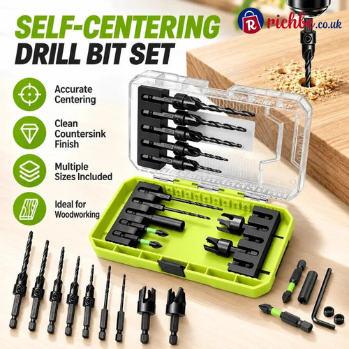 🛠️✨15-Piece Countersink Drill Bit Set – 1/4’ Hex Shank Depth Stop & Quick-Change Design - All Collections
