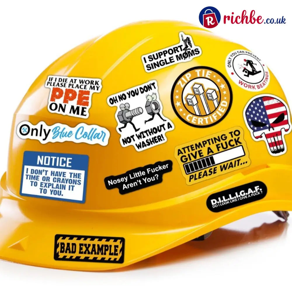 🔥🔥150Pcs Blue Collar Funny Stickers 👷‍♂️