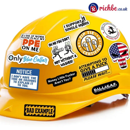 🔥🔥150Pcs Blue Collar Funny Stickers 👷‍♂️