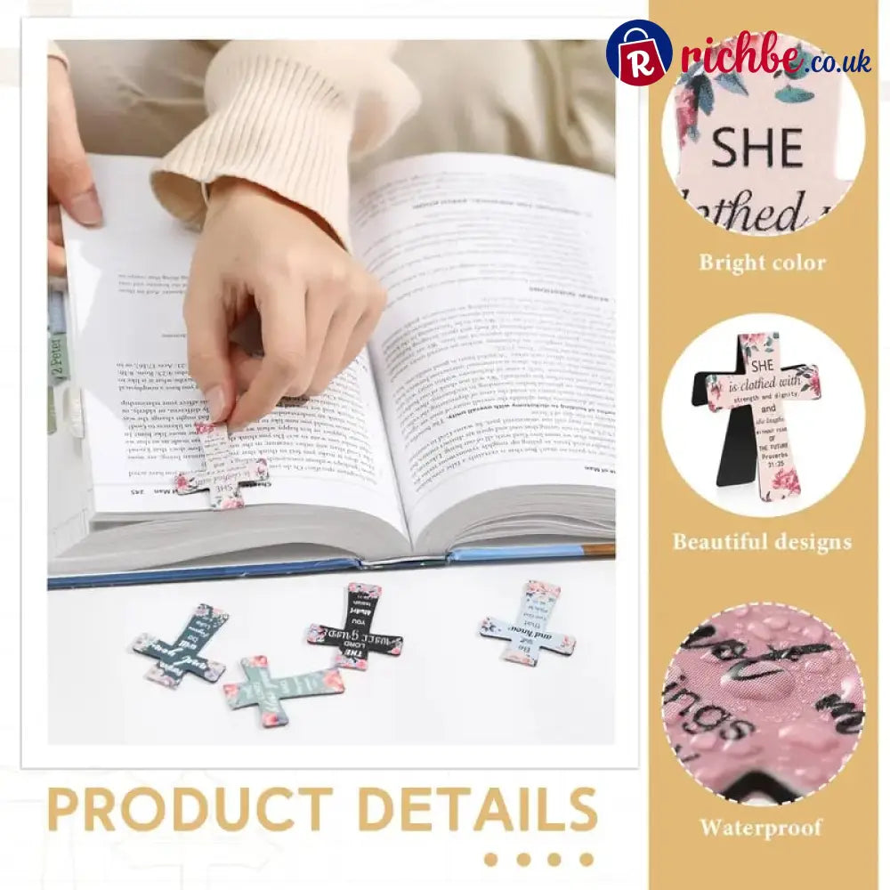 📖16 Pcs Magnetic Cross Bookmarks Gifts for Bible Study Readers Teachers Students🌸✝️