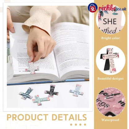 📖16 Pcs Magnetic Cross Bookmarks Gifts for Bible Study Readers Teachers Students🌸✝️