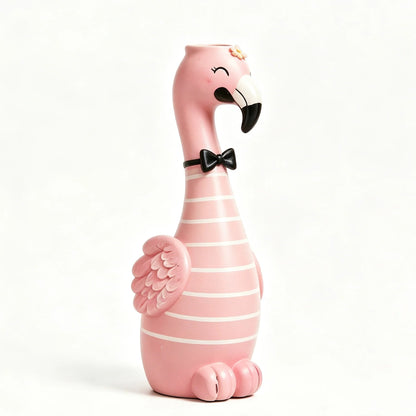🦩Cute Flamingo Decorative Vase 🌸 5 Styles Resin Figurine Vase Tabletop Centerpiece Indoor Home Shelf Decor Gift