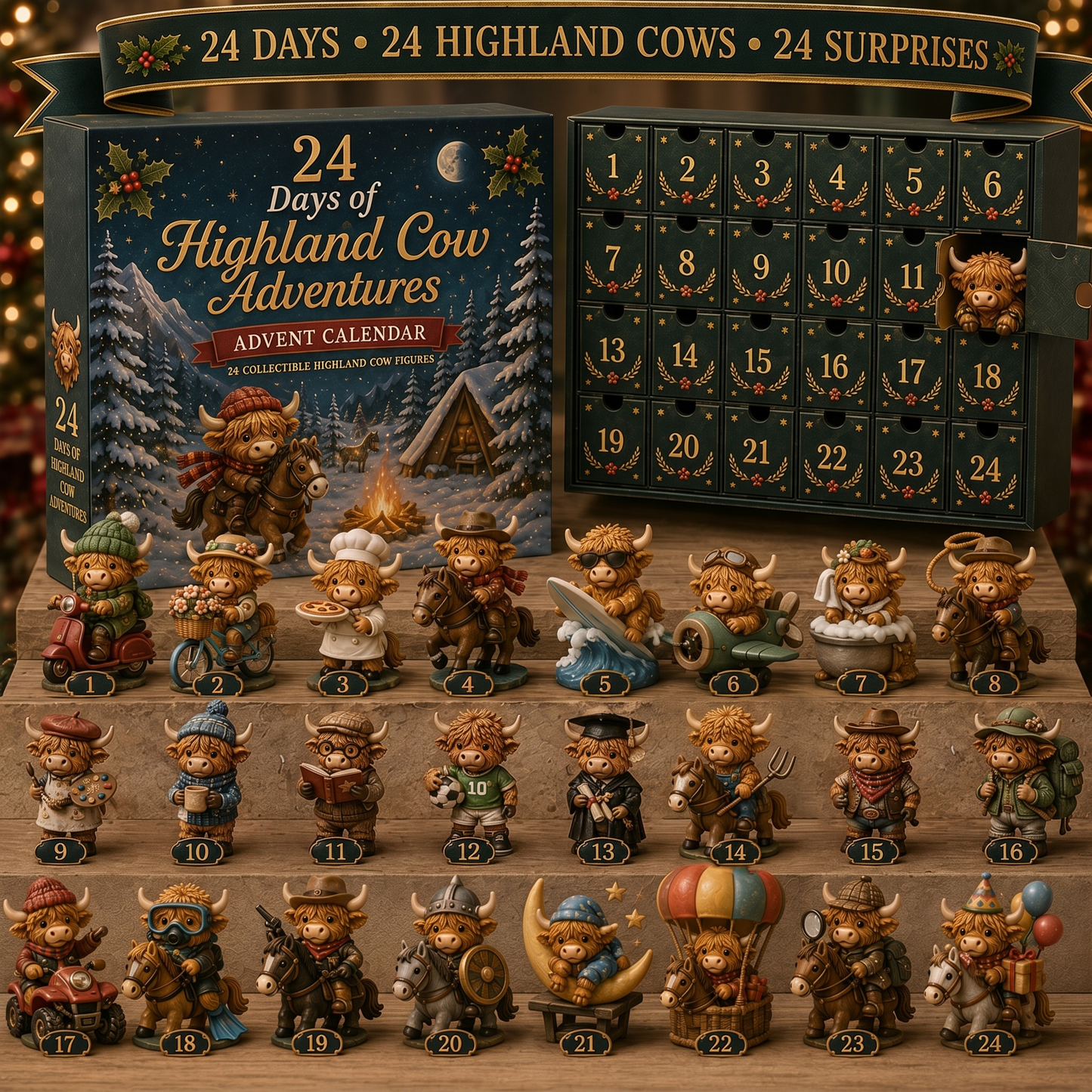 🔥🔥🔥🐮 24 Days of Highland Cow Advent Calendar