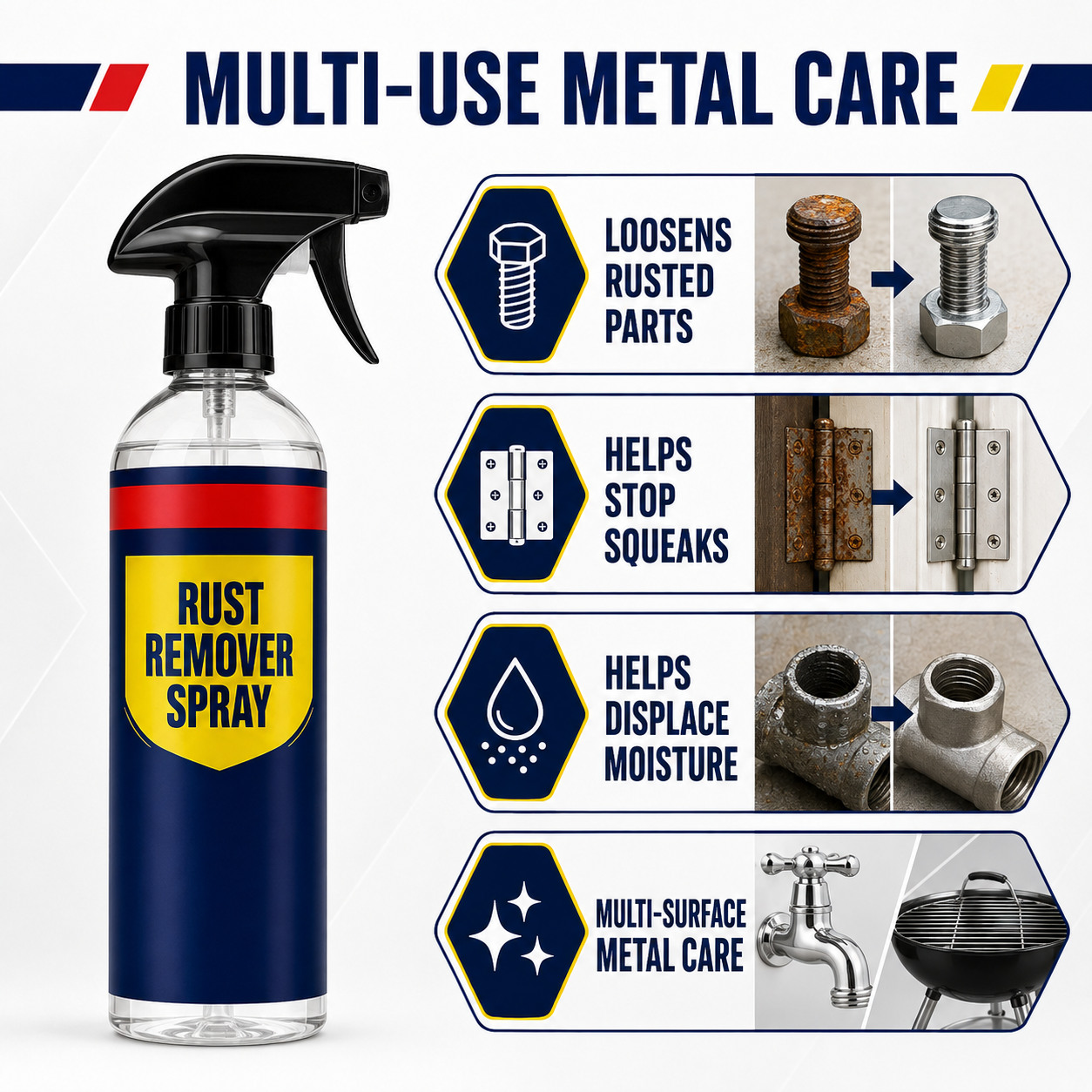 🔥Rust Remover Spray – Multi‑Use Metal Care for Taps, Fixtures, Hinges & Outdoor Grills