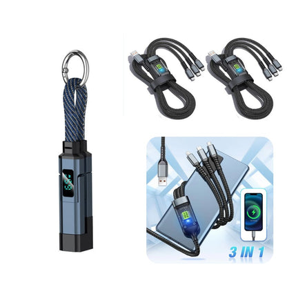🔥Limited Time SALE 40% OFF🔥4-in-1 Digital Display Keychain Charging Cable