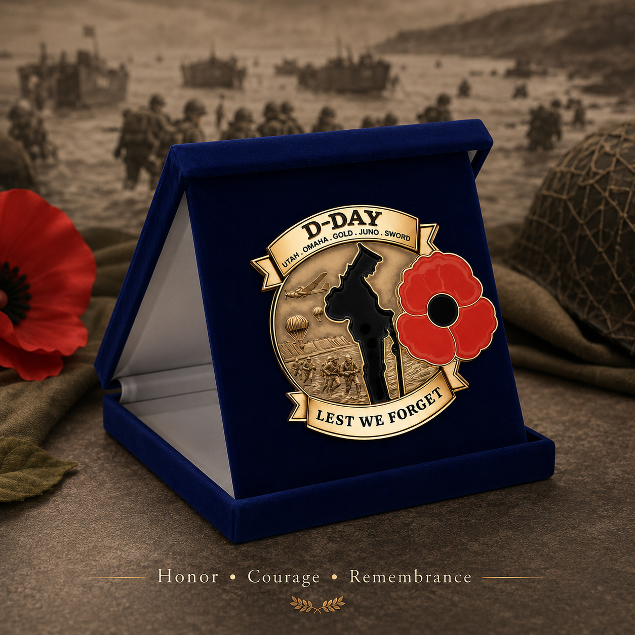 Limited Edition D-DAY 80th Anniversary Commemorative Brooch