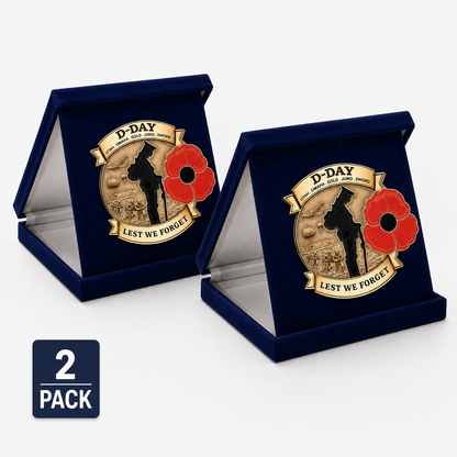 Limited Edition D-DAY 80th Anniversary Commemorative Brooch