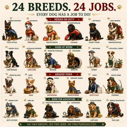 Dogs on Duty– 24 Breeds & 24 Jobs Dog Advent Calendar