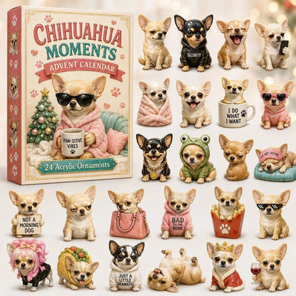 ✨CHRISTMAS KICKOFF 48% OFF - Chihuahua Job Moments Advent Calendar 2026 - 24-Day Festive Countdown Blind Box - Gift For Chihuahua Lovers