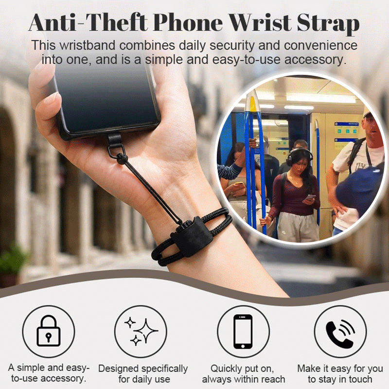 📱 Keep Your Phone Safe｜Anti‑Theft Wrist Lanyard Strap