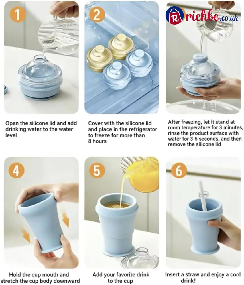 🔥2-in-1 Collapsible Silicone Ice🧊 Ball Maker Cup
