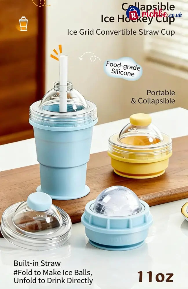 🔥2-in-1 Collapsible Silicone Ice🧊 Ball Maker Cup