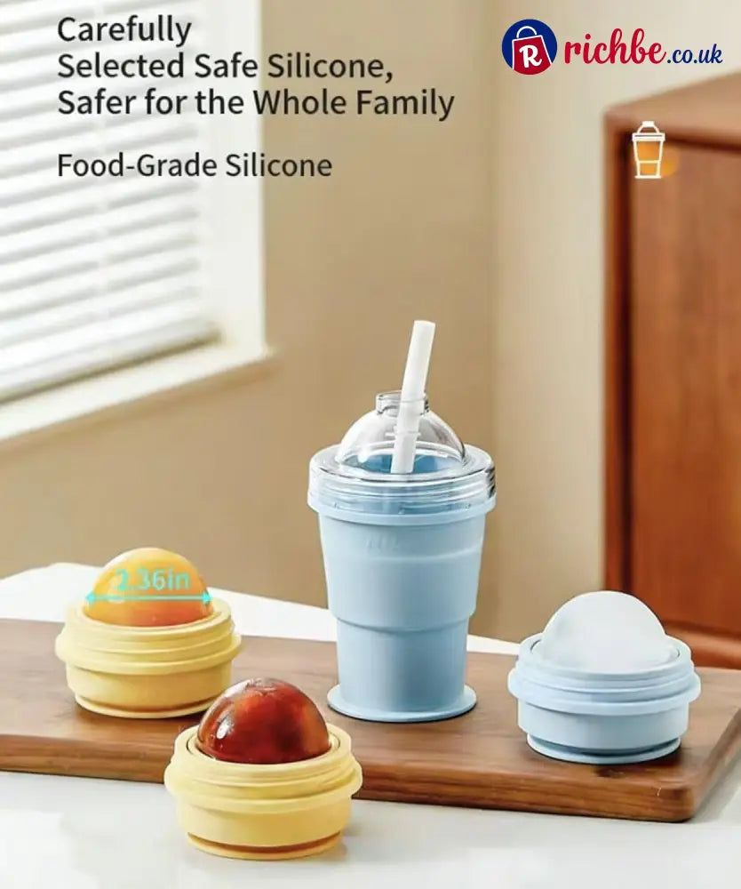 🔥2-in-1 Collapsible Silicone Ice🧊 Ball Maker Cup