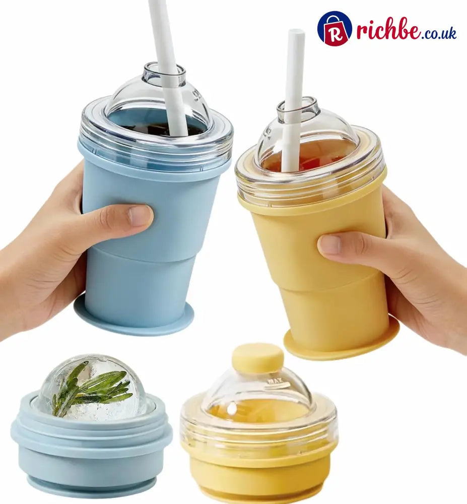 🔥2-in-1 Collapsible Silicone Ice🧊 Ball Maker Cup - 🔥Take Both[2 Cups]
