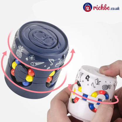 🌀 2-in-1 Educational Fidget Spinner Can Toy ✨ Fun Learning - Hot Sale