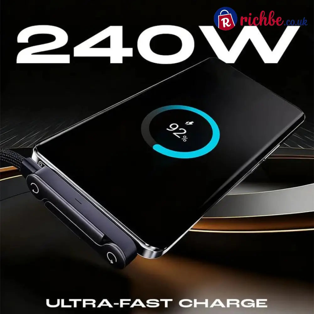 📱 2-in-1 Fast Charging Cable with Phone Stand – Charge & Watch Hands-Free ⚡ - Hot Sale