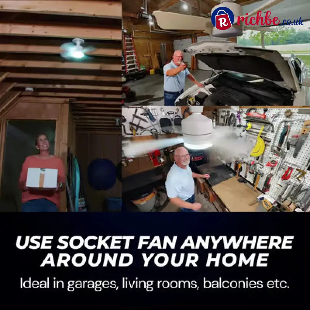 2-in-1 Portable Ceiling Fan & Light With Remote Control - Houseware & Kitchen