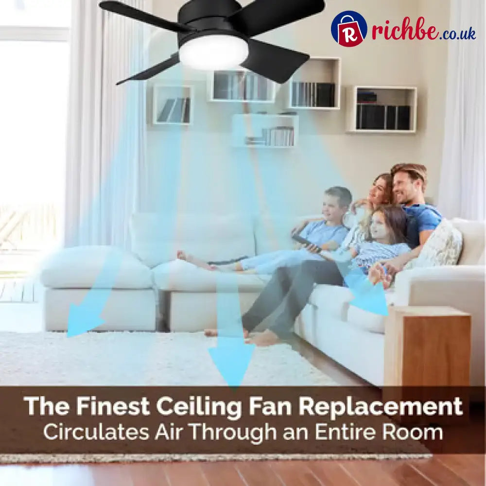 2-in-1 Portable Ceiling Fan & Light With Remote Control - Houseware & Kitchen