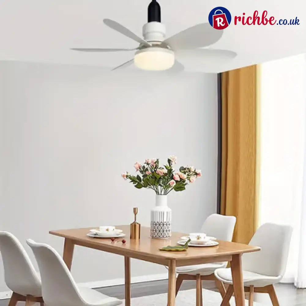 2-in-1 Portable Ceiling Fan & Light With Remote Control - Houseware & Kitchen