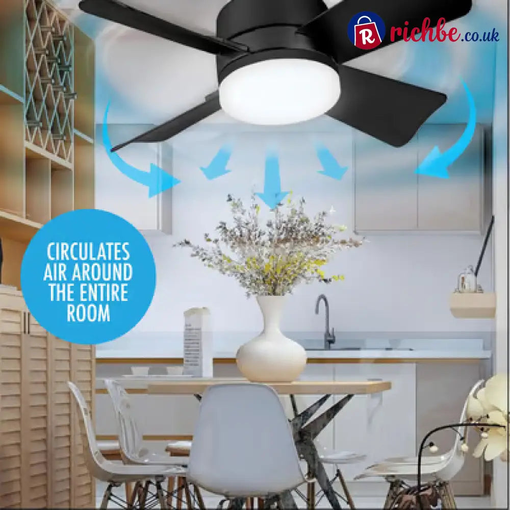 2-in-1 Portable Ceiling Fan & Light With Remote Control - Houseware & Kitchen