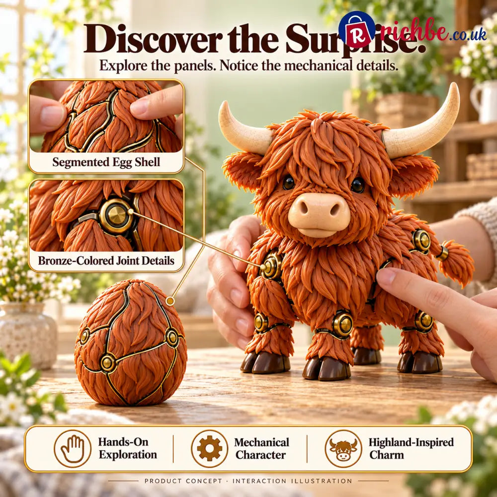 🐮 2-in-1 Transforming Highland Cow Egg – A Little Egg a Charming Highland Surprise