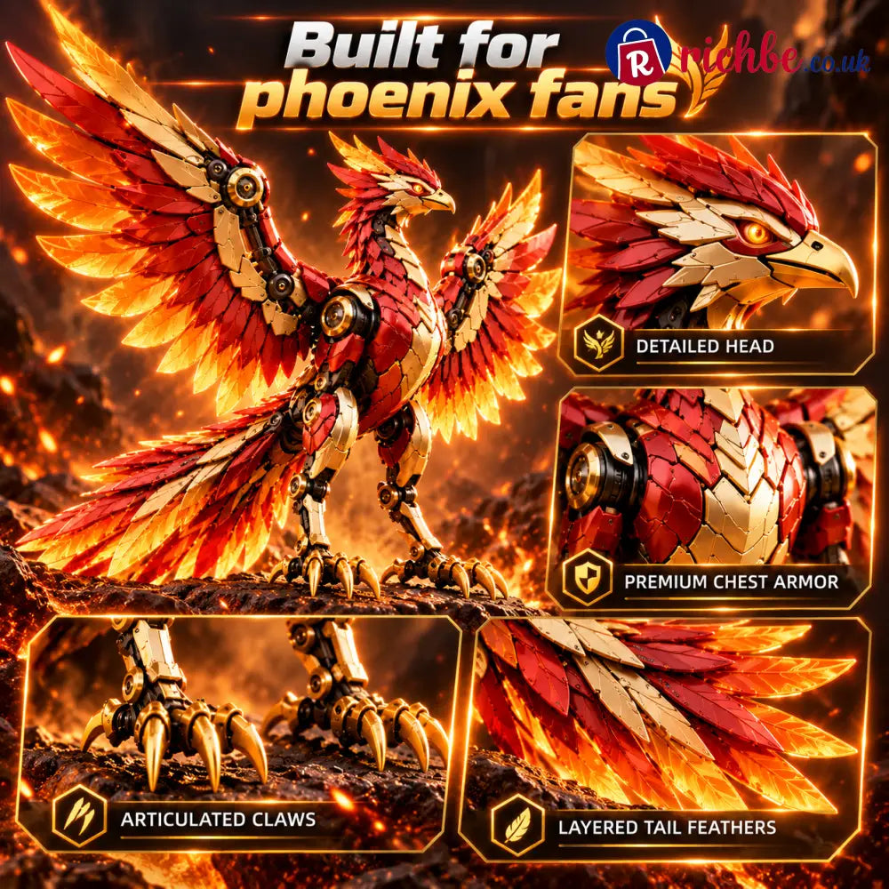 🐦‍🔥 2-in-1 Transforming Mechanical Phoenix Egg – Winged Fantasy Figure
