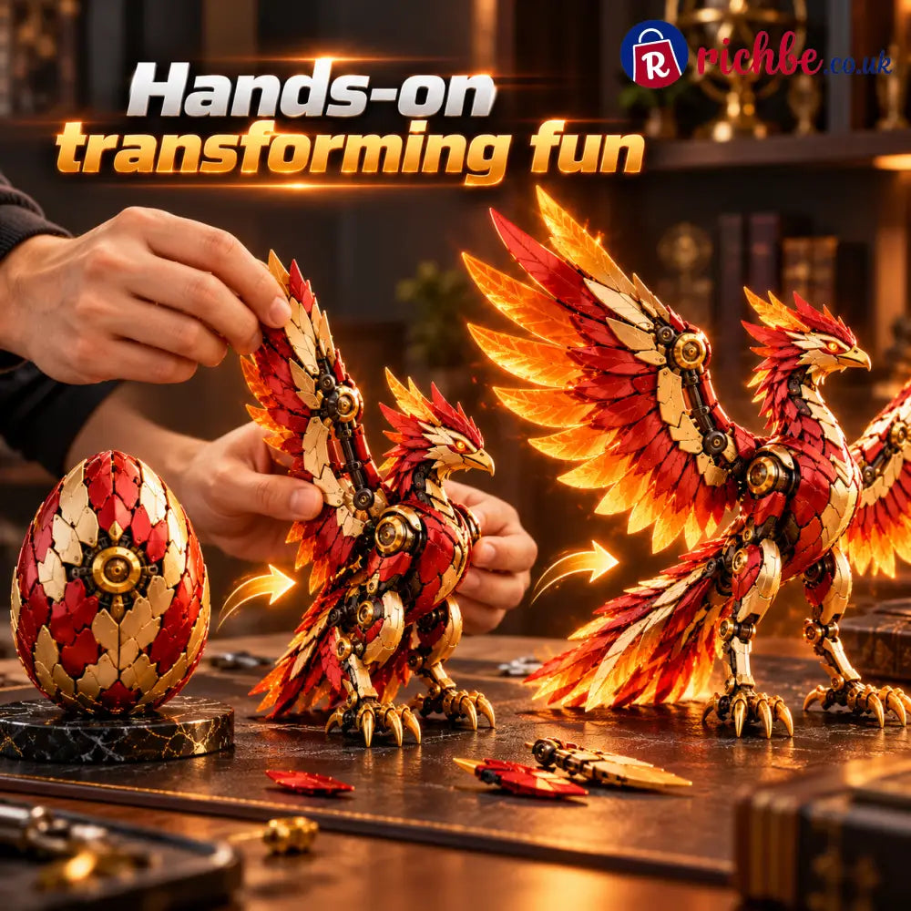 🐦‍🔥 2-in-1 Transforming Mechanical Phoenix Egg – Winged Fantasy Figure