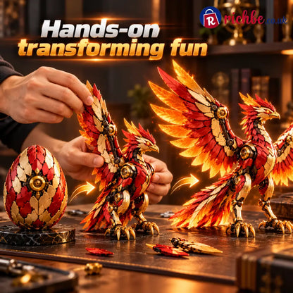 🐦‍🔥 2-in-1 Transforming Mechanical Phoenix Egg – Winged Fantasy Figure