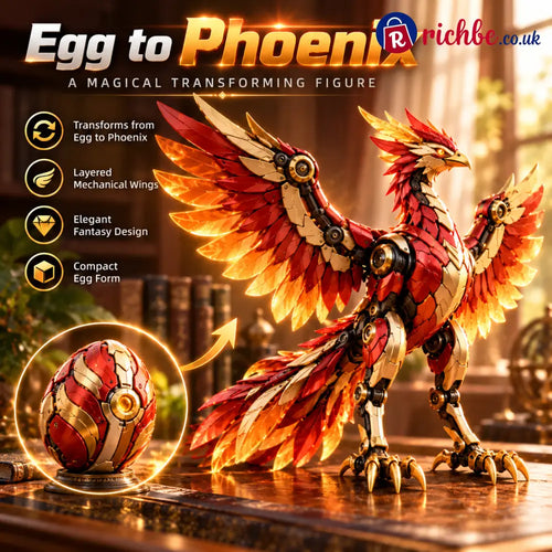 🐦‍🔥 2-in-1 Transforming Mechanical Phoenix Egg – Winged Fantasy Figure