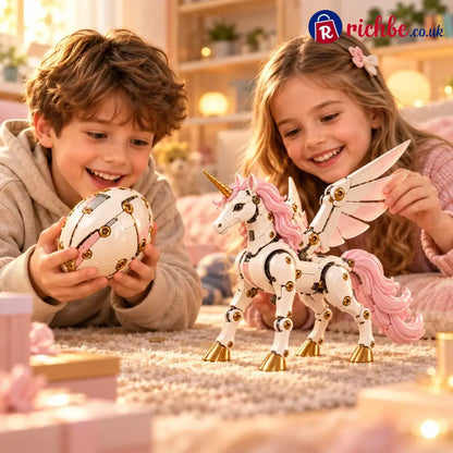 🦄 2-in-1✨ Transforming Mechanical Unicorn Egg – Winged Fantasy Figure