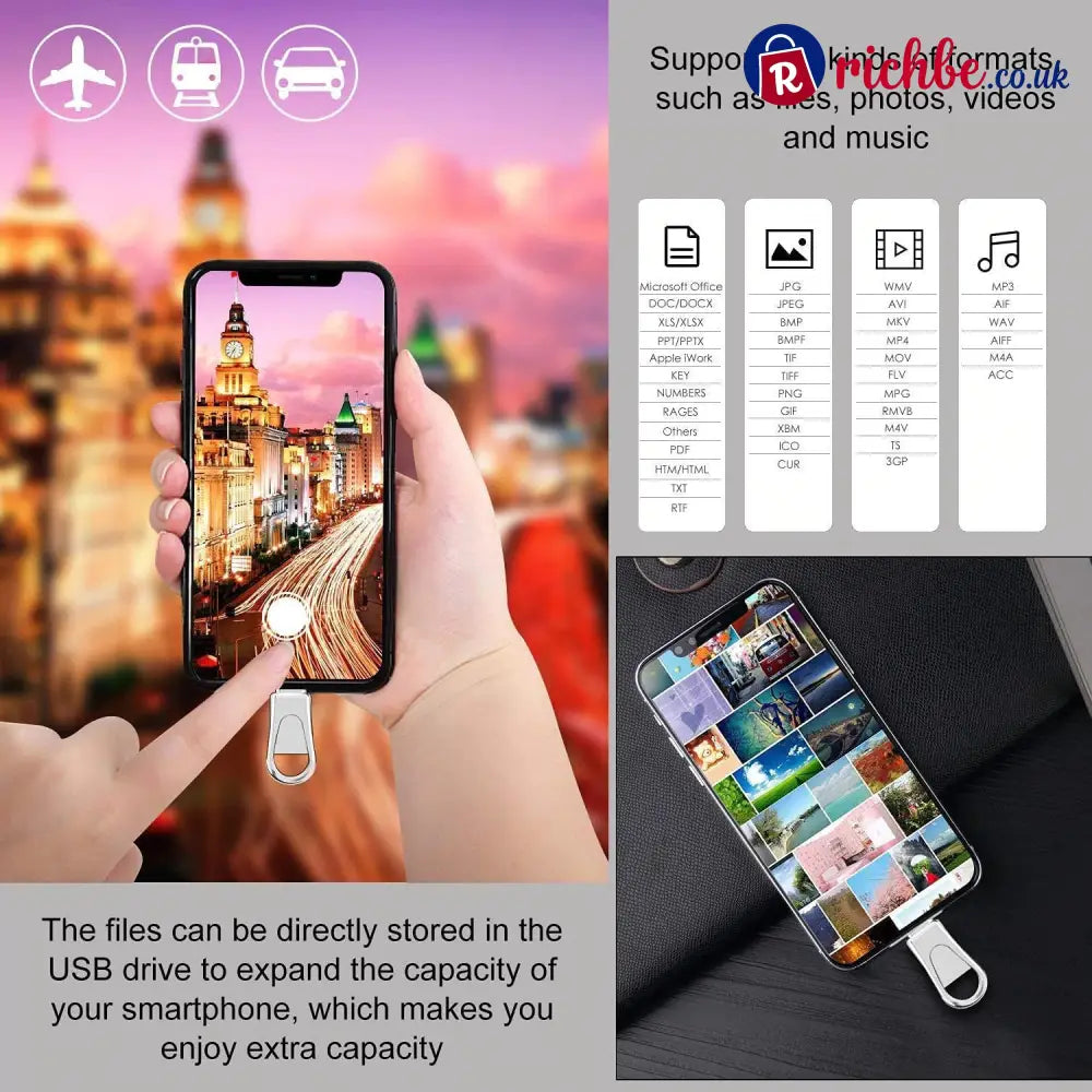 2-in-1 USB-C & USB-A Flash Drive – 64GB USB 3.0 Portable Storage - USB Flash Drives