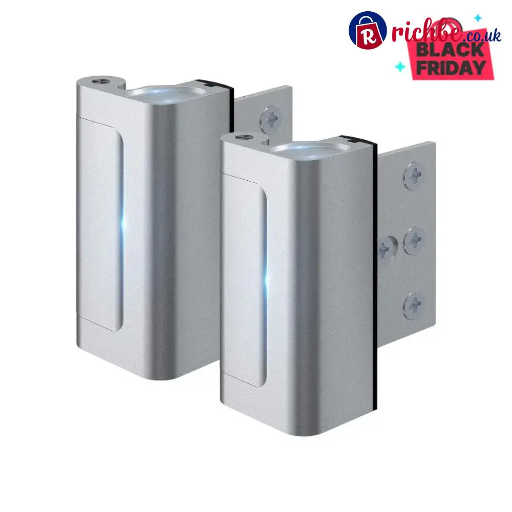2 Pack Home Security Door Reinforcement Lock – Withstands 800 lbs Heavy Duty Inward Swinging Door Lock Childproof &