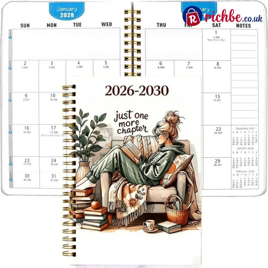 📚 2026–2030 5-Year Planner | Long-Term Monthly Organizer & Goal Planning Log Book for Work School & Everyday Life