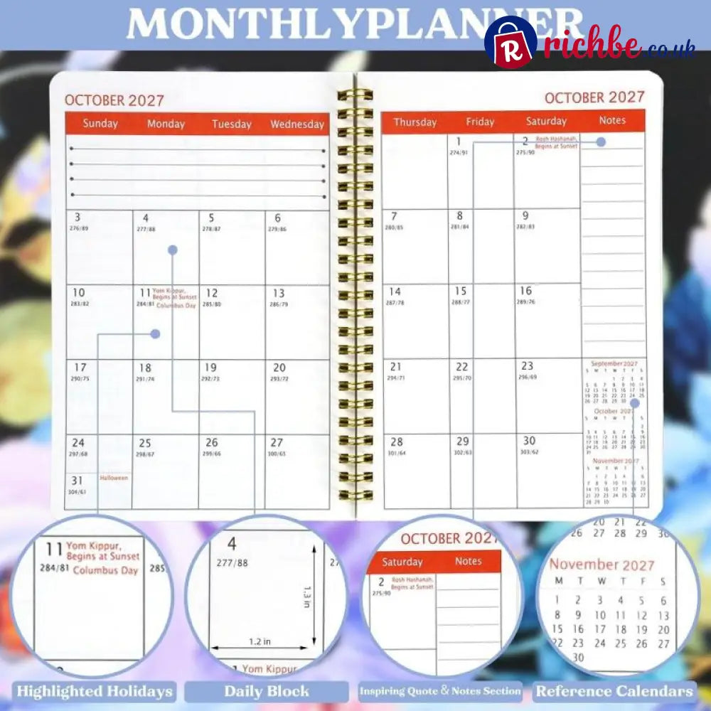 🐮 2026–2030 Monthly Planner ✨ Cute Highland Cow 5-Year Calendar | Large Monthly Blocks for Long-Term Planning