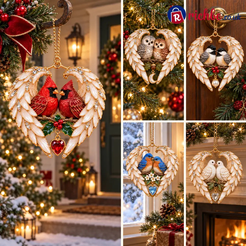 ❤️2026 Angel Wing Heart Christmas Ornaments
