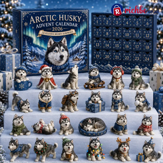 🐺❄️2026 Arctic Husky Christmas Advent Calendar – 24 Days of Festive Husky Collectible Surprises