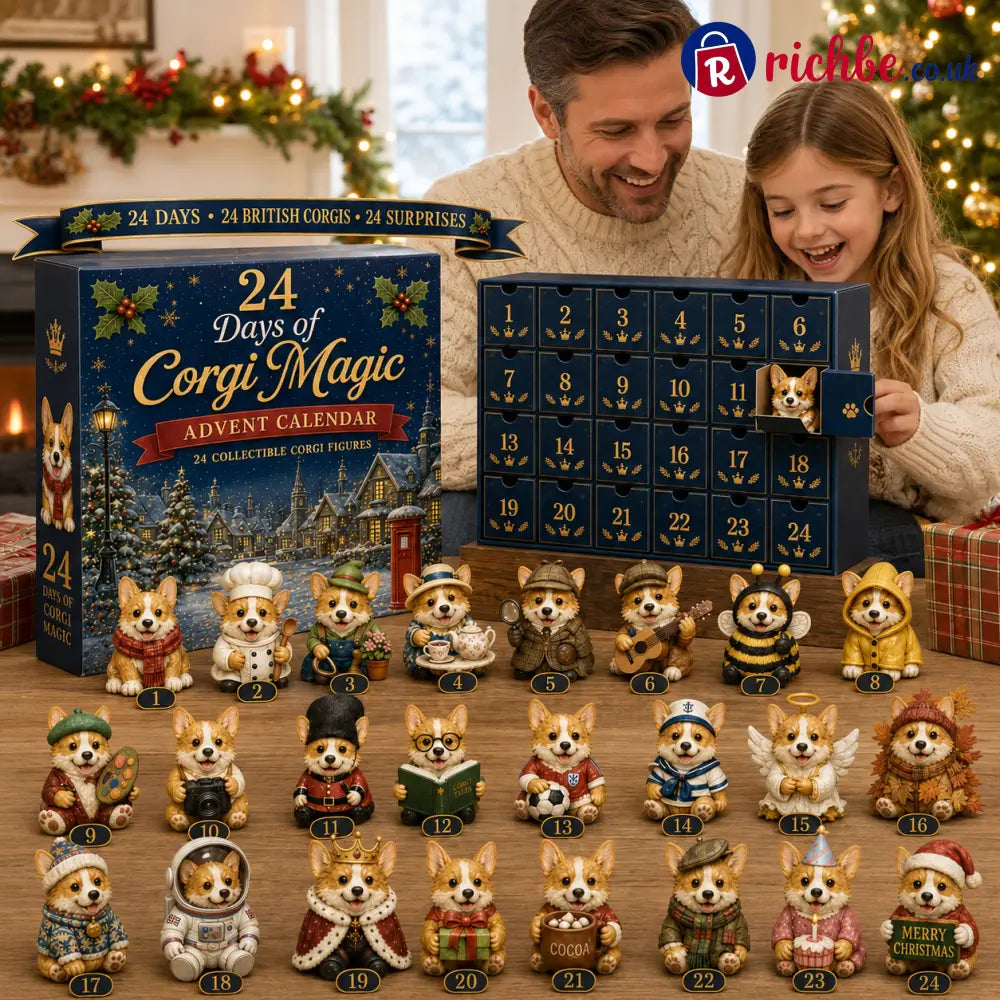 🎅2026 British Corgis Blind Box - 24‑Day Festive Countdown Corgi Figurines Blind Box - Gift For Corgi Lovers