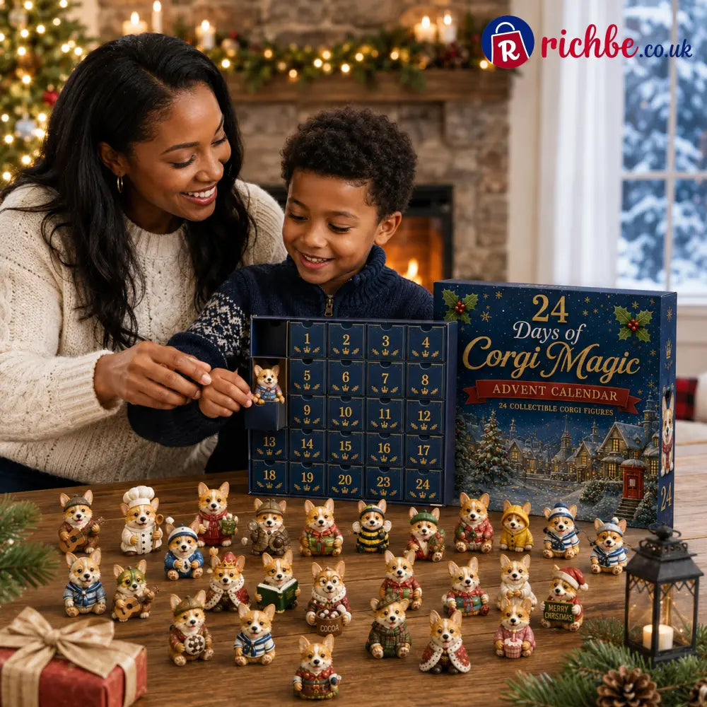 🎅2026 British Corgis Blind Box - 24‑Day Festive Countdown Corgi Figurines Blind Box - Gift For Corgi Lovers