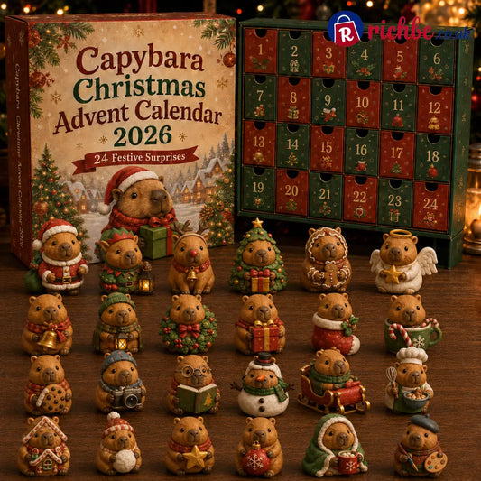 2026 Capybara Christmas Advent Calendar – 24-Day Festive Countdown with 24 Collectible Capybara Miniatures