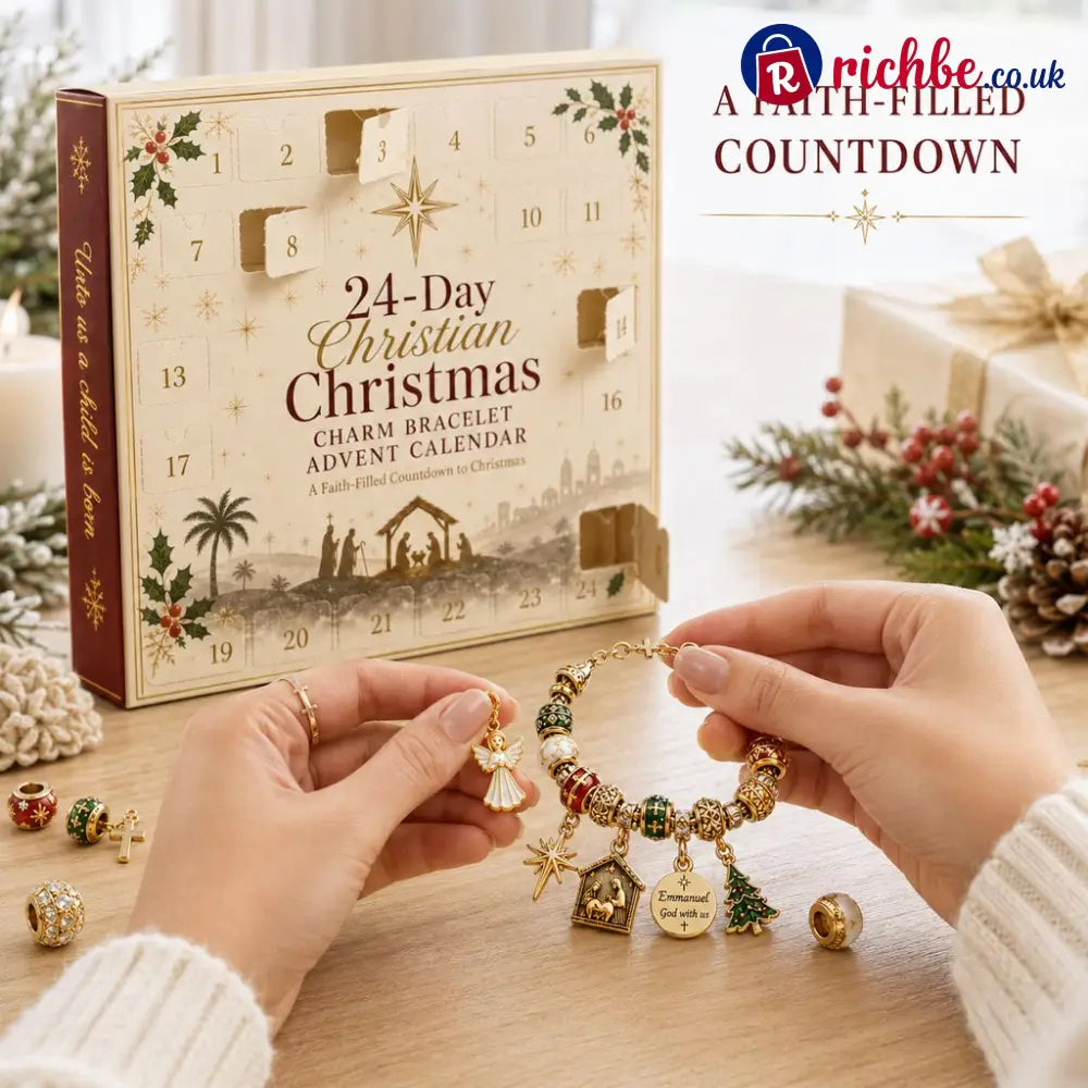 🎅 2026 Christmas Gift 49% Off--🎄24-Day Christian Christmas Charm Bracelet Advent Calendar