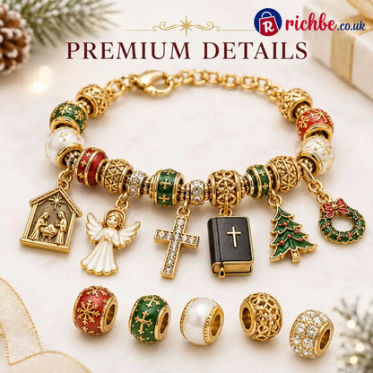 🎅 2026 Christmas Gift 49% Off--🎄24-Day Christian Christmas Charm Bracelet Advent Calendar