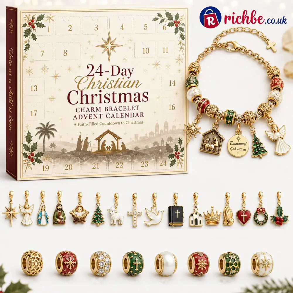 🎅 2026 Christmas Gift 49% Off--🎄24-Day Christian Christmas Charm Bracelet Advent Calendar - ✝️Christian Nativity