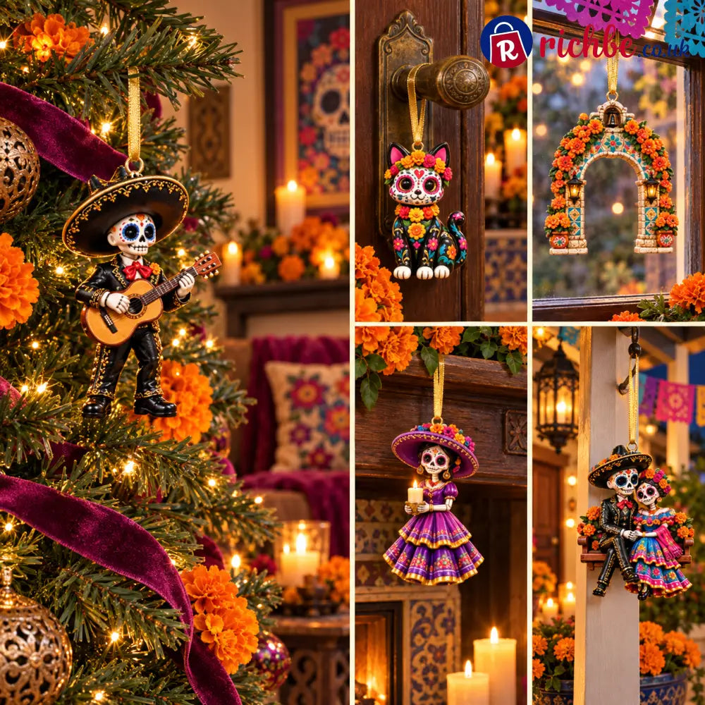 2026 Día de Muertos Ornaments – Folk Art Keepsake Collection Celebrating Love & Remembrance