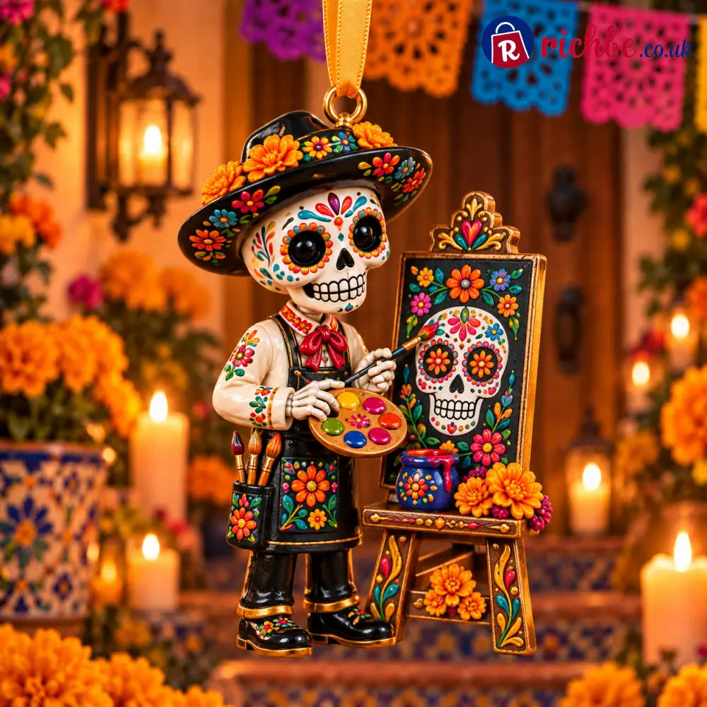 2026 Día de Muertos Ornaments – Folk Art Keepsake Collection Celebrating Love & Remembrance - 🎨🖨️Folk Art Painter